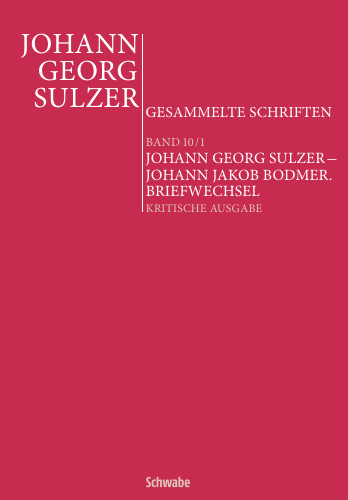 [Cover: Sulzer/Bodmer Briefwechsel - Print]